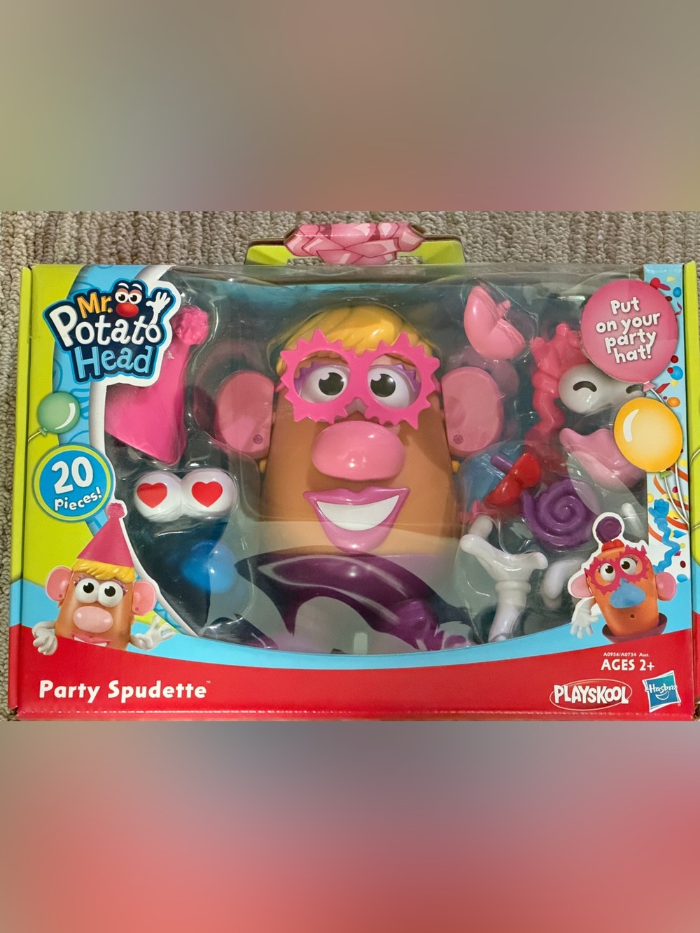 Hasbro Mr. Potato Head Playset Mrs. Party Spudette Pink Dress-Up Accessories NIB